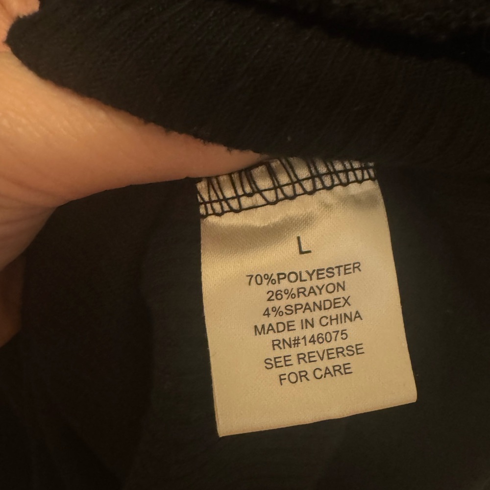 Sweet Romeo Black Ribbed Collared Sweater Top Buttons Size L - Picture 2 of 5